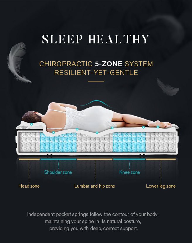 Luxdream Queen Muffin Top 5Zone Pocket Spring EcoFoam Mattress