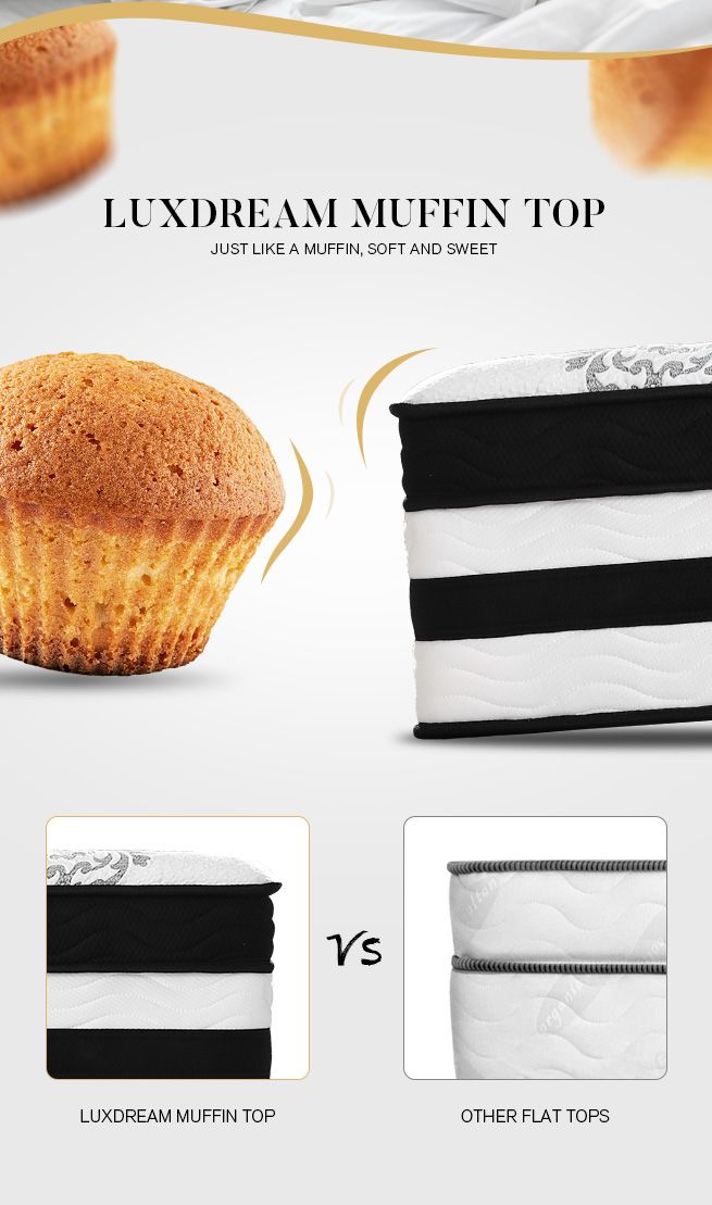 Luxdream King Single Muffin Top 5Zone Pocket Spring EcoFoam Mattress
