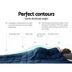 Giselle Bedding 2.3kg Cotton Weighted Blanket Deep Relax Gravity Size Navy