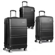 Wanderlite Set of 3 Hard Shell Travel Luggage with TSA Lock - Black