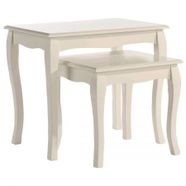 Marianne Provincial Style Nest of Tables with Ivory Painted Finish