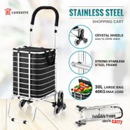 Collapsible Shopping Cart Shopping Trolley with Wheels 