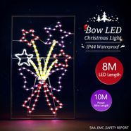 New Christmas Lights Bow and Star Motif 8M LED Rope Xmas Decoration Outdoor Home Display