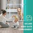 Pet Kids Safety Gate with Light Sensor LED Adjustable 75-85cm Width
