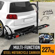 Rear Mounted Motorcycle Bike Carrier Rack for Car with Padded Hook Arm 