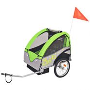 Kids' Bicycle Trailer 30kg - Grey and Green