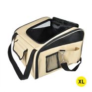 PaWz Portable Pet Carrier Dog Cat Car Booster Seat Soft Cage Travel Bag XL Beige