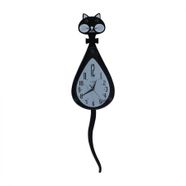 Cartoon Silent Wall Clock Creative Shake Tail Cat Non ticking Home Office Decor