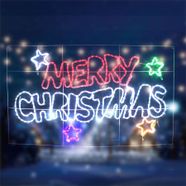 Stockholm Christmas Lights LED Rope Letter MERRY CHRISTMAS Sign Xmas Star Outdoor 125x75CM