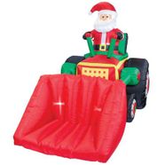 Stockholm Christmas Lights 2.15x1.5M Inflatable Santa Claus Driving Bulldozer Xmas Outdoor