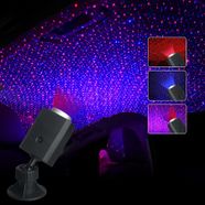 USB Star Projector Night Light, 3 Colors 9 Lighting Modes for Car Bedroom Party Ceiling (Blue and Red)