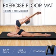 Tri-Fold Exercise Floor Mat-Black