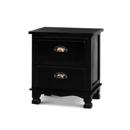 2x Artiss Bedside Tables Drawers Side Table Nightstand Storage
