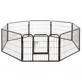 i.Pet 24" 8 Panel Dog Playpen Pet Exercise Cage Enclosure Fence Play Pen