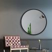 Embellir Round Wall Mirror 50cm Makeup Bathroom Mirror Frameless