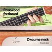 Alpha 23 inch Concert Ukulele Mahogany Ukuleles Uke Hawaii Guitar w/ Carry Bag