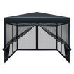 Instahut Gazebo Pop Up Marquee 3x3m Wedding Mesh Side Wall Outdoor Gazebos Black