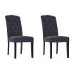 Artiss Dining Chairs Set of 2 Linen Parsons Chair Dark Grey