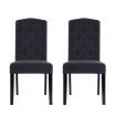 Artiss Dining Chairs Set of 2 Linen Parsons Chair Dark Grey