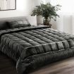 Giselle Bedding Faux Mink Quilt Single Size Charcoal