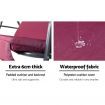 Gardeon Outdoor Swing Chair Garden Bench Furniture Canopy 3 Seater Wine Red