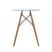 Artiss Round Dining Table 4 Seater 60cm Cafe Kitchen Retro Timber Wood MDF Tables White