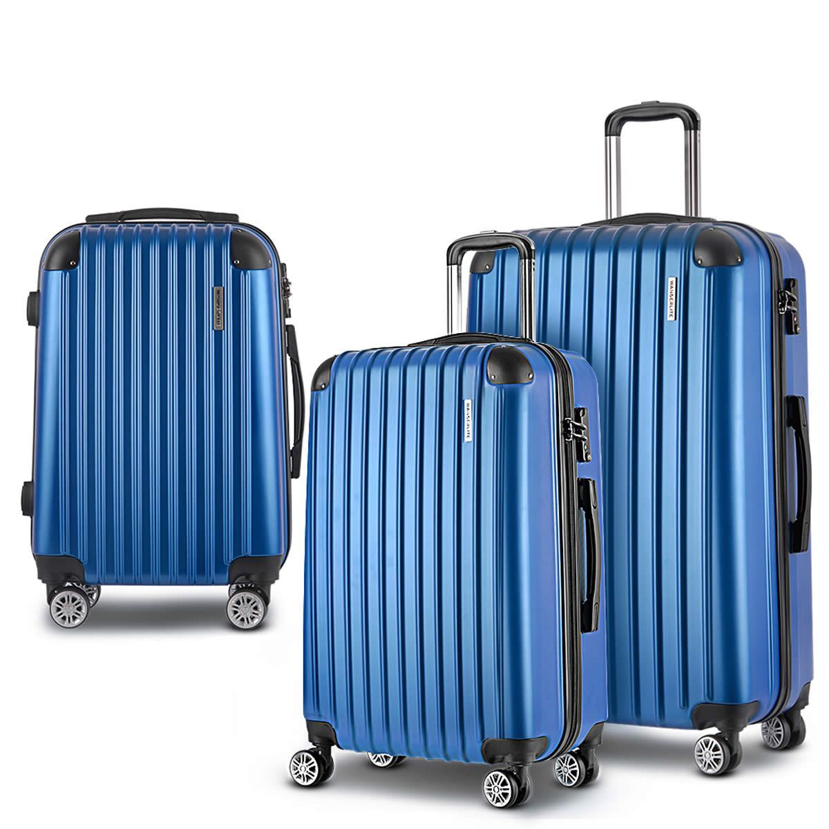 Wanderlite 3pc Luggage Sets Suitcases Set Travel Hard Case Lightweight