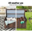 Gardeon Outdoor Storage Bench Box Wooden Garden Toy Tool Shed Patio Furniture Charcoal main image 0