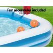 Bestway Kids Pool 251x168x102cm Inflatable Above Ground Swimming Play Pools 636L