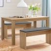 Artiss Dining Table Rectangular 4 Seater 120CM Oak Natu