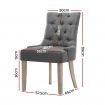 Artiss Dining Chairs Set of 2 Linen French Provincial Grey