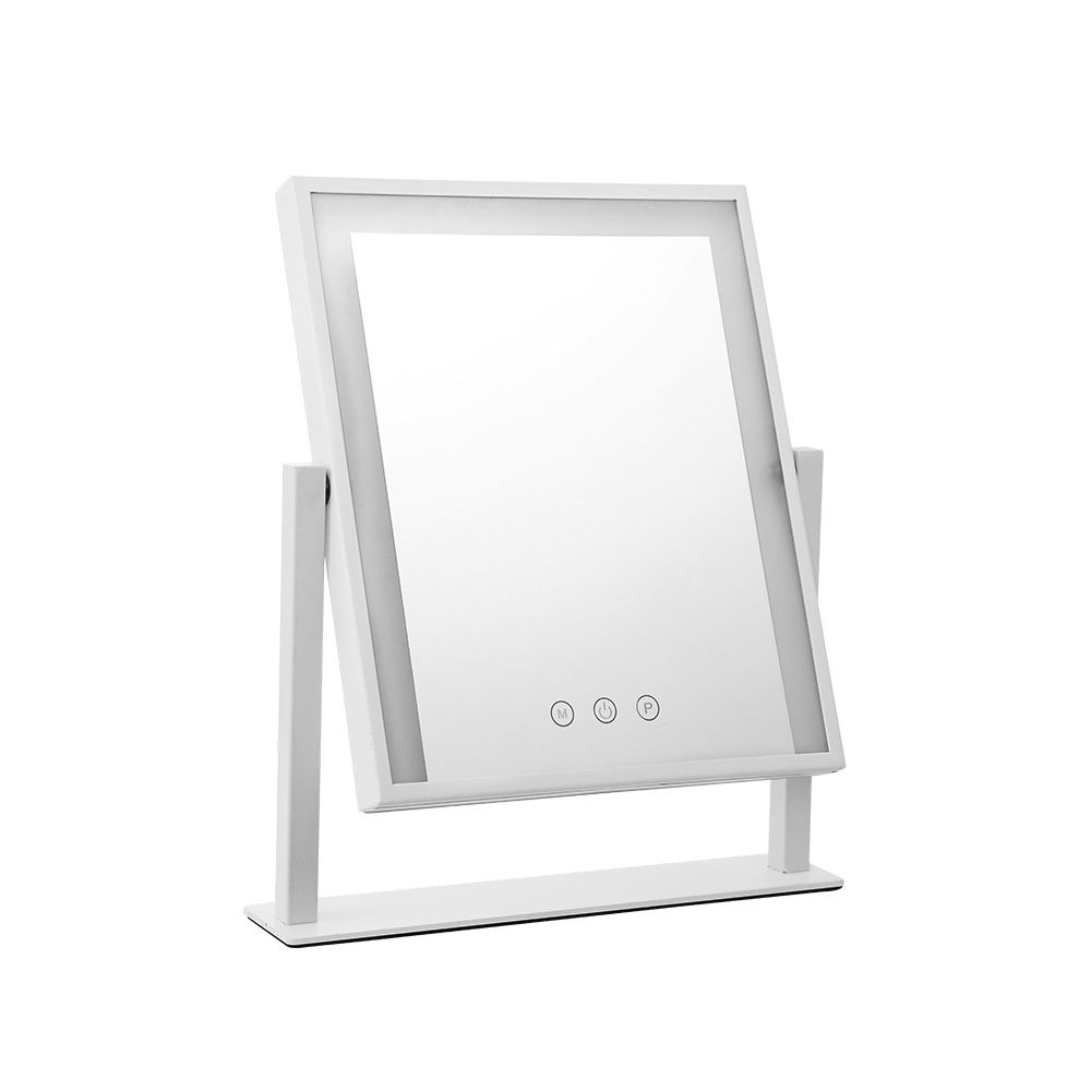 Embellir LED Makeup Mirror Hollywood Standing Mirror Tabletop Vanity White