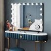 LED Makeup Mirror 18 Bulbs Aluminum Hollywood Style Makeup Mirror Adjustable Brightness Maxkon