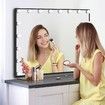 LED Makeup Mirror 18 Bulbs Aluminum Hollywood Style Makeup Mirror Adjustable Brightness Maxkon