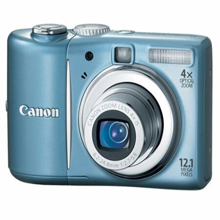 Canon PowerShot A1100 IS Digital Camera 12.1 MP Megapixel 4x Optical Zoom 2.5 inch LCD Screen - Blue