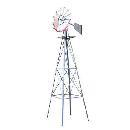 Garden Windmill 4FT 146cm Metal Ornaments Outdoor Decor Ornamental Wind ...