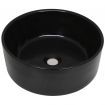 Basin Ceramic Round Black 40x15 cm