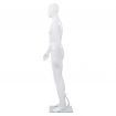 Full Body Male Mannequin with Glass Base Glossy White 185 cm