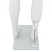 Full Body Male Mannequin with Glass Base Glossy White 185 cm