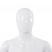 Full Body Male Mannequin with Glass Base Glossy White 185 cm