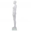 Full Body Female Mannequin with Glass Base Glossy White 175 cm