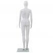 Full Body Female Mannequin with Glass Base Glossy White 175 cm