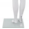 Full Body Female Mannequin with Glass Base Glossy White 175 cm