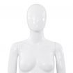 Full Body Female Mannequin with Glass Base Glossy White 175 cm