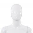 Full Body Female Mannequin with Glass Base Glossy White 175 cm