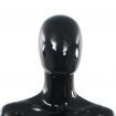 Full Body Female Mannequin with Glass Base Glossy Black 175 cm