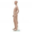 Full Body Child Mannequin with Glass Base Beige 140 cm