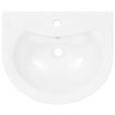 Freestanding Basin with Pedestal Ceramic White 520x440x190 mm