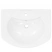 Freestanding Basin with Pedestal Ceramic White 650x520x200 mm