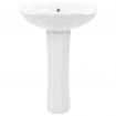 Freestanding Basin with Pedestal Ceramic White 580x510x200 mm